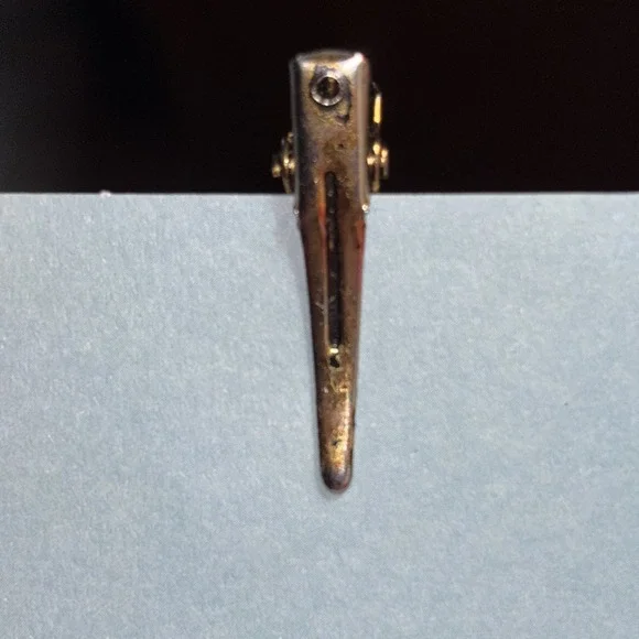 Vtg Tie Tac Aurora Borealis Tie Tac Or Pendant Gold Tone SNK 1" Multi-color - Picture 4 of 8